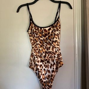 Leopard body suit from free people